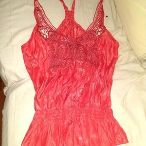 Crochet butterfly design tank top